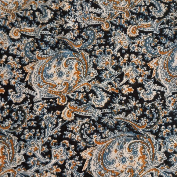 Lucky Brand Women’s Blue Printed V-Neck Jersey Top Button Front Size Large - Picture 6 of 16